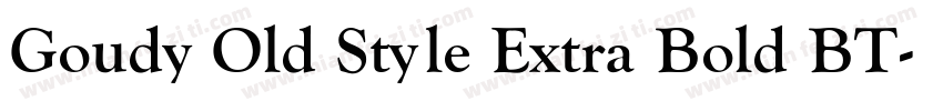 Goudy Old Style Extra Bold BT字体转换